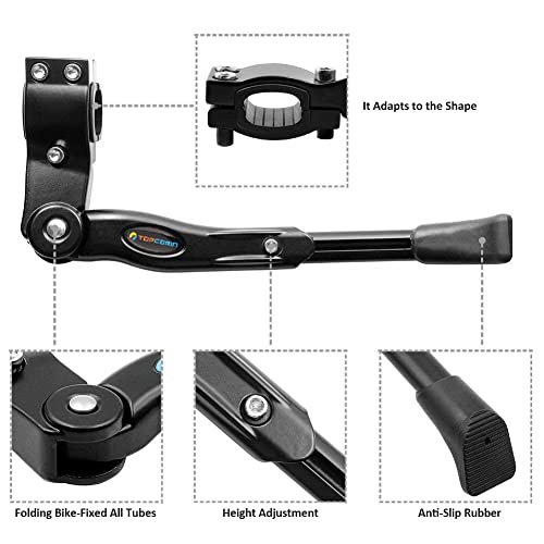 image for TOPCABIN Bike Kickstand Adjustable Aluminium Alloy children Bicycle Ki