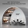 [Officially-Licensed App & Auto Focus]Black Smart Mini Projector with WiFi and Bluetooth, XuanPad 4K Support Movie Projector, Portable Native 1080P Outdoor Projector with 360 Stand