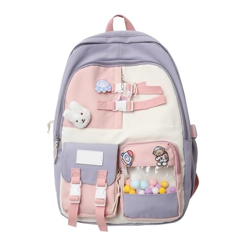 Sac à dos coréen en nylon au design coloré et moderne