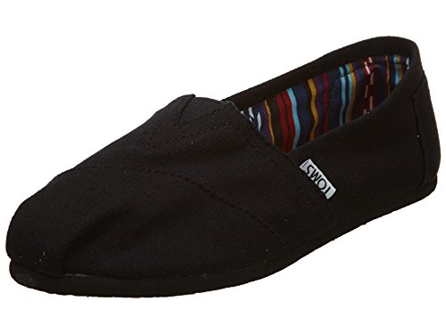 TOMS - Womens Slip-On Shoes in Black/Black Canvas, Size: 7.5 B(M) US, Color: Black/Black Canvas