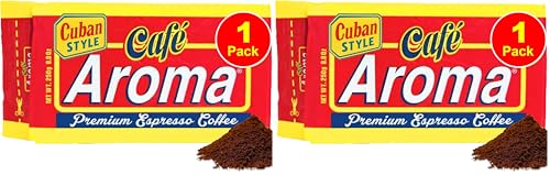 Café Aroma Cuban Style Premium Ground Espresso, Dark Roast, 8.8 oz Brick (Pack of 2)
