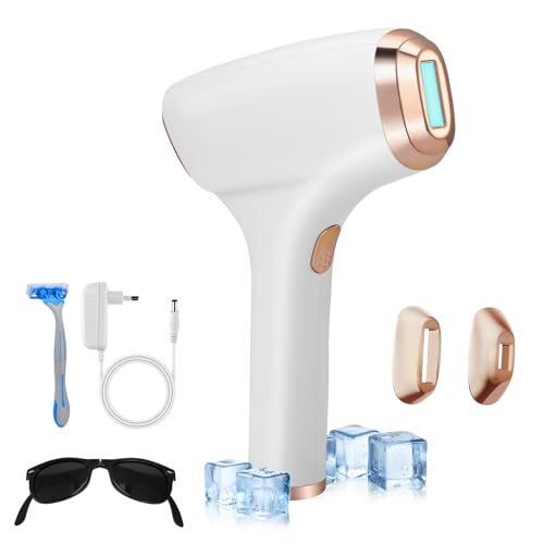 IPL Hair Removal Device, 3-in-1 Laser Hair Removal Device with 9 Energy Levels, 999,900 Flashes, 2 Control Modes, IPL Laser Hair Remover for Women Body Facial Bikini Line
