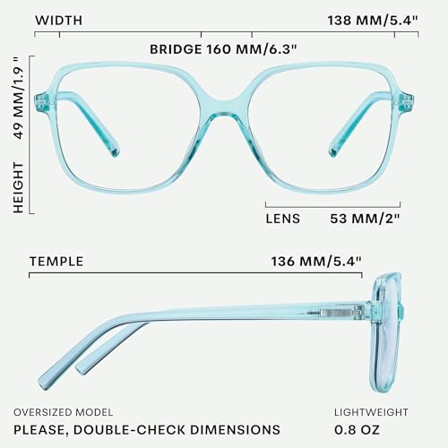 Image of miyya Blue Light Blocking Glasses for Women, Blue Light Glasses for Women Oversized Fashion Glasses