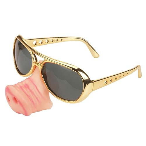 Homoyoyo Schweineschnauze Brille Für Hunde – Lustiges Partyzubehör Für Halloween – Tierkostüm Mit Sonnenbrille – Ideales Accessoire Für Schweinchen Und Tierische Feiern