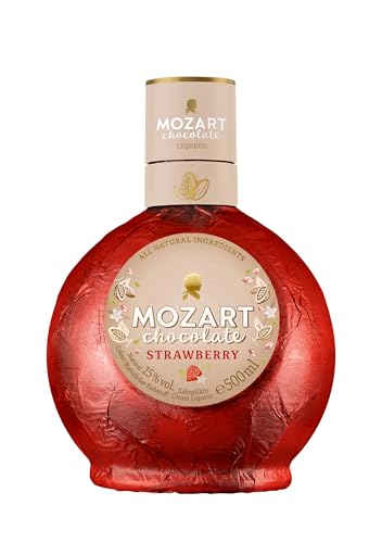 Mozart Strawberry White Chocolate Cream Liqueur | 50 cl | 15% abv | Flavoured Premium Cream Liqueur | Notes Of fresh Strawberries Vanilla And White Chocolate