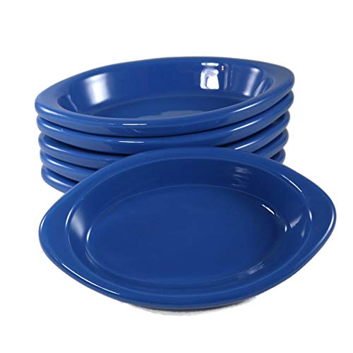 World Tableware Marine Blue 6 oz Rarebit Au Gratin Casserole Dishes, Set of