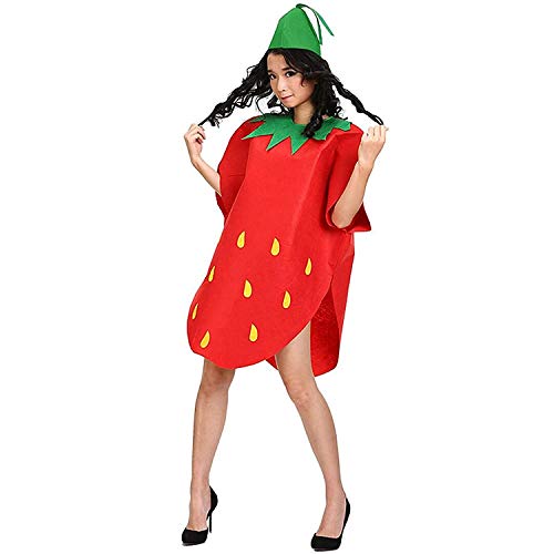 La Moriposa Unisex Halloween Pumpkin Strawberry Moon Costume Dress Set Fruits Costume Suit With Hat #TOP2