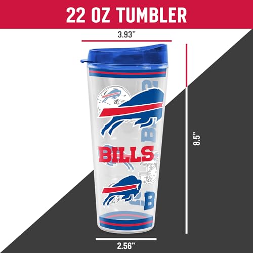 Image of Rico Industries NFL Football Buffalo Bills Double Wall 20oz Tritan Tumbler