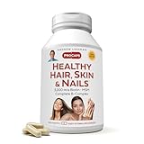 ANDREW LESSMAN Healthy Hair, Skin and Nails 60 Capsules - 3000 mcg High Bioactivity Biotin, B-Complex. Promotes Beautiful Skin, Strong Nails. No Additives Hair Growth Vitamins Biotin Supplement