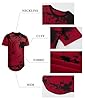 comefohome Mens T-Shirts Graphic Fashion Tshirt UK Casual Short Sleeve Tee Tops Hipster Hip Hop T Shirts Cool Shirt Red S #4