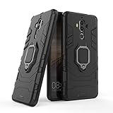 Cocomii Black Panther Ring Huawei Mate 9 Case, Slim Thin Matte Vertical & Horizontal Kickstand Ring Grip Reinforced Drop Protection Fashion Bumper Cover Compatible with Huawei Mate 9 (Jet Black)