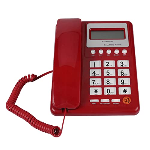 Tbest Telefono cablato cablato per casa, hotel, telefono da tavolo, rete fissa per ufficio, telefono fisso, telefoni, ID chiamante, accessori, comunicazioni e periferiche,, Tbestxgv85gd1bf