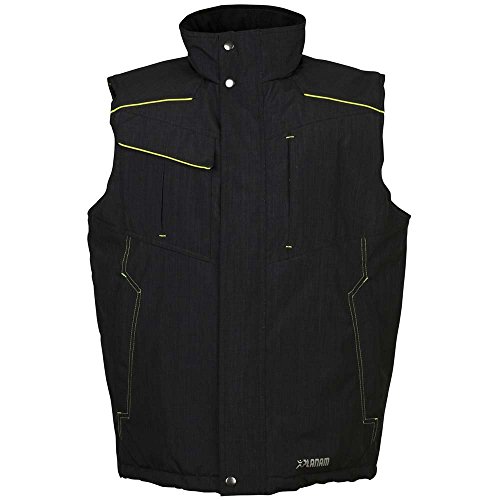 Planam 3396056 Outdoor Neon Weste, Grau/Grün, Größe XL