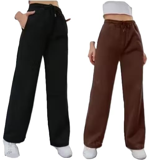Girls Solid Cotton Blend Lower Combo of 2 Relaxed Fit Twill Fabric Comfortable Daily Casual Style-picture-13