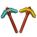 LUANDME 2 Pieces Inflatable Pickaxe Party Supplies Blow Up Pickaxes for Birthday Carnival Cosplay Party Favors Inflatable Pretend Toys Party Bags Stuff Photo Booth Props (28 Inches)