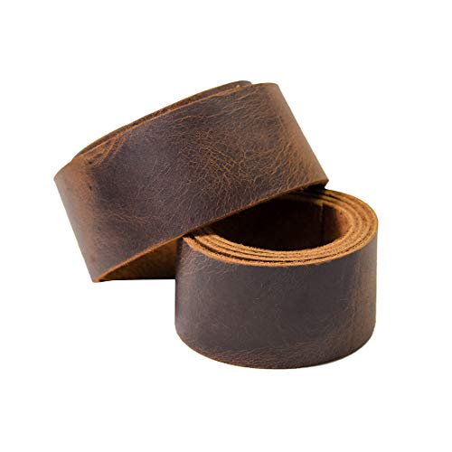 Hide & Drink, Leather Strong Strap (1.5 in.) Wide, Cord Braiding String, Medium Weight (1.8mm Thick) (36 in.) Long for Crafts/Tooling/Workshop :: Bourbon Brown