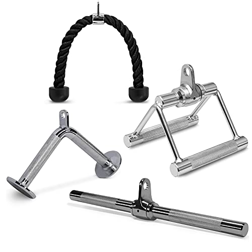RIGERS Tricep Rope D-Handle Rotating V Shaped Press Down Bar (V Handle + Rotating Bar + V Shaped + Tricep Rope)