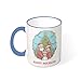 Produktbild O4EC2-8 11 Oz Christmas Tree New Year Getränke Kakao Becher Tasse mit Griff Glatte Keramik Humor Becher - Freunde, Geeignet für Büro verwenden Steel Blue 330ml
