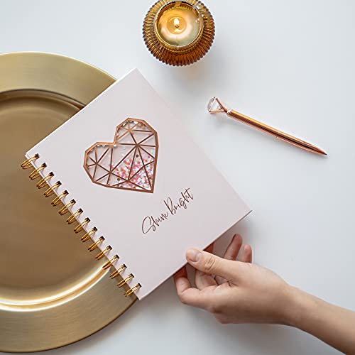 Pink Hardcover Notebook Journal With Pen Set By Maddie + Mel Designs - Cute Spiral Notebook Dream Journal For Women And Teen Girls - Perfect Office Or School Notebook – Diary With Pen Gift Set – Cute Journals Set With Diamond Pen #TOP5