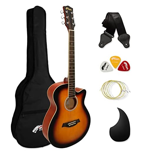 Tiger Juego de Guitarra Acústica Estilo Degradado