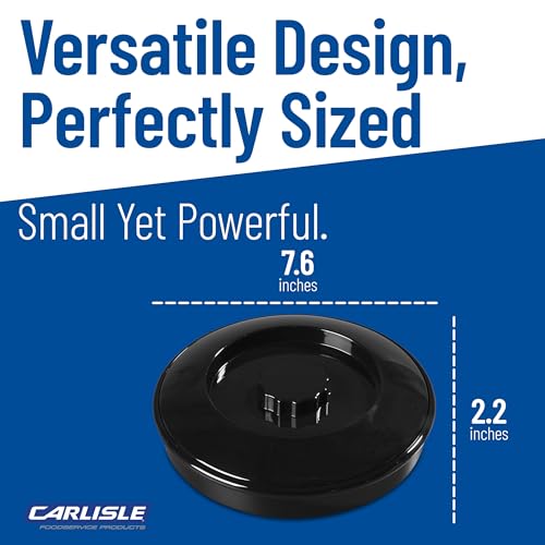 Carlisle FoodService Products 047503 Stackable Tortilla Server with Lid, 7-1/4" / 2", Black (Pack of 24)