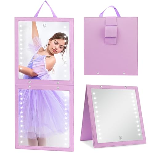 Fabuday Lighted Folding LED Full-Length Mirror for Dancers