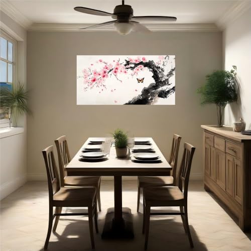 Adhesivo decorativo de flores de cerezo en vinilo para interiores 5