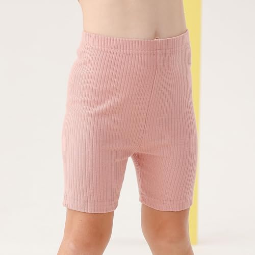 Bafeicao Toddler Organic Cotton Cartwheel Shorts Biker Tights Under Dress Girls Dance Bottom Solid Color 4 Pack2