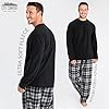CityComfort Mens Pyjamas Set Super Soft Fleece 2 Piece Set Loungewear Nightwear Gifts for Men (Black Checked, 3XL) #4