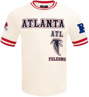 Pro Standard Mens NFL Atlanta Falcons Retro Classics Short Sleeve Tee Eggshell/Red M