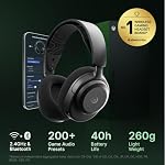 SteelSeries Arctis Nova 3X Wireless Multi-Platform Gaming Headset — Mobile App — 40 HR Battery — Neodymium Magnetic Drivers — 2.4GHz/Bluetooth — Detachable Mic — Xbox, PS5, PC, Switch, Mobile — Black