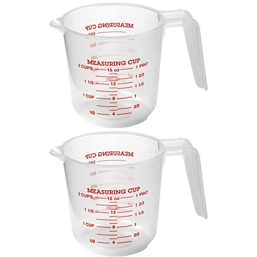 Vasos medidores de plástico Norpro 2 tazas 2 unidades miniatura 1