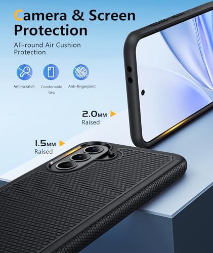 Image of FNTCASE for Galaxy A37-5G Phone Case: Samsung Magnetic Cover [Fit for Magsafe] with Screen Protector, Anti-Slip Matte Textured, TPU+PC Dual Layer Shockproof, Military Grade Drop Protection (Black)