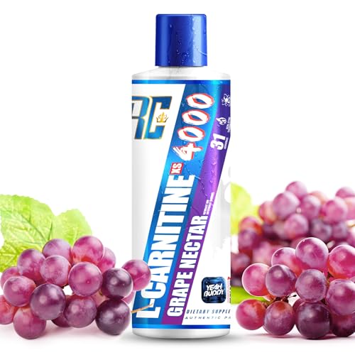 Image of Ronnie Coleman Signature Series L Carnitine XS 4000 Liquid, Stimulant Free, Sugar Free, Zero Carbs, Lean Muscle Strength Support for Men & Women, 16 Oz, Grape Nectar