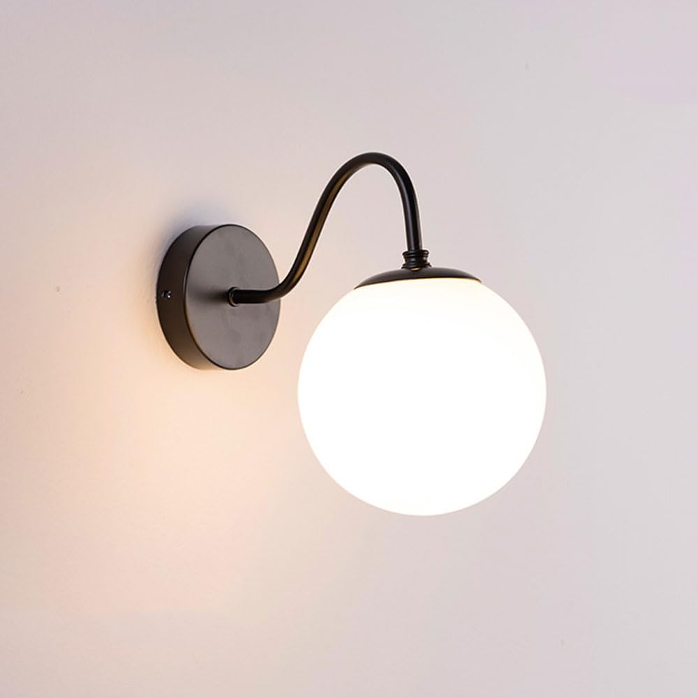 KXEcoLife Wall Sconce Lamp Glass Lampshade Indoor Decorate Lighting Fixture for Dining Room Living Kitchen Bedside Study Stairs Hallway