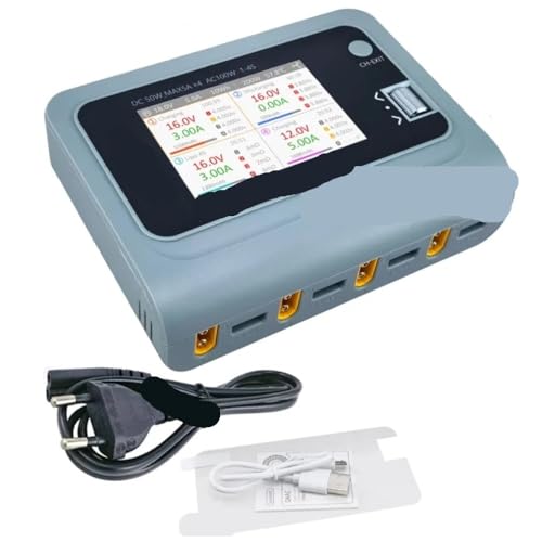 Adaptateur Q4AC XT60 chargeur 4 ports RC 4x50w 5A alimentation AC 100W DC
