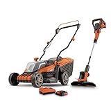 Powerplus Dual Power POWDPG75565 Elektrische grasmaaier en grastrimmer met 20 V en 340 mm Ø en grastrimmer met 20 V en 240 mm Ø, incl. accu en oplader