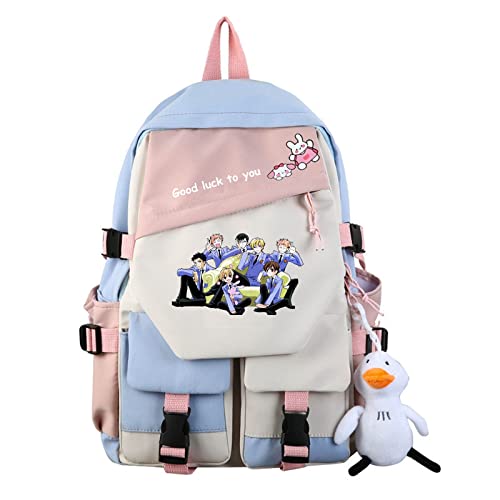 ISaikoy Anime Ouran High School Host Club Backpack Shoulder Bag Bookbag Student School Bag Daypack Satchel E2