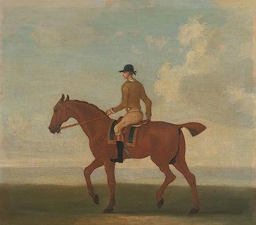 Toile cheval de course tableau salon peinture classique affiche decoration murale maison