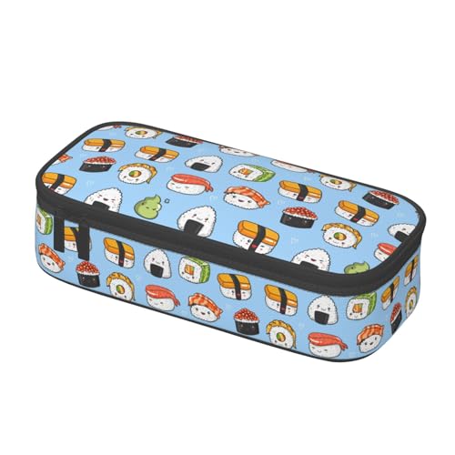 Image of Fun Japanese Sushi Pencil Case Big Capacity Storage Pencil Pouch Stationery Bags With Zipper Portable Pen Holder Box Organizer For Boys Student College School Office Supplies