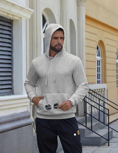 Image of COOFANDY Men's Hooded Pullover Casual Long Sleeve Drawstring Gym Hoodies Sweatshirts with Pocket