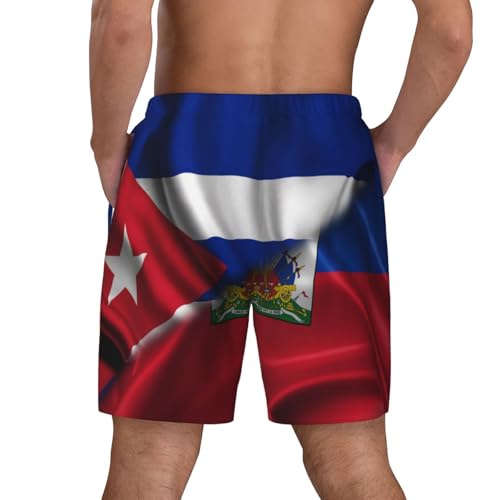 Cuban Salvadorean Flag Mens Swim Trunks with Compression Liner 2 in 1 Quick Dry Bathing Suit Beach Shorts4