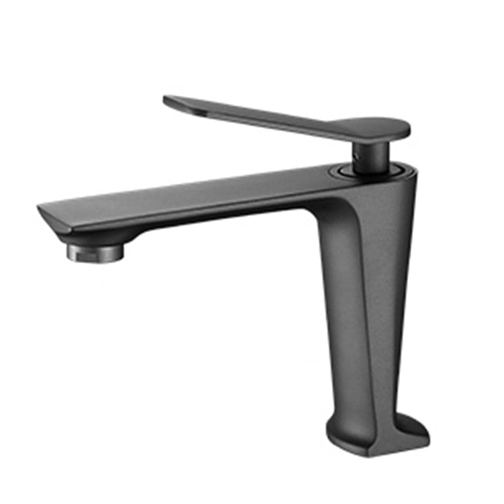 VDOQTLJT Bathroom Sink Faucets Waterfall Basin Brass Single Hole Cold and Hot Water Tap-Grey(Gris)
