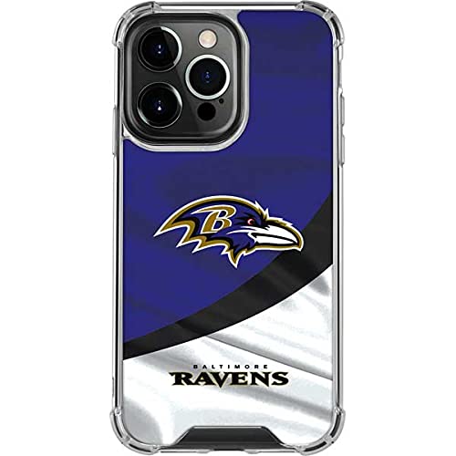 Skinit Clear Phone Case Compatible with iPhone 13 Pro - Officially Licensed NFL Baltimore Ravens Design