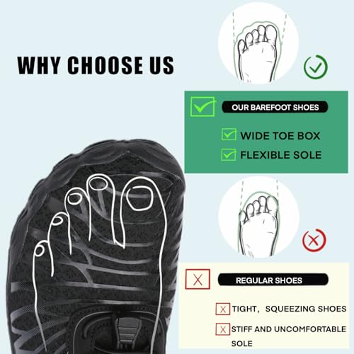 Image of Grounding Shoes with Copper, Barefoot Shoes Women Men, Wide Toe Box Hiking Barefoot Womens, Non-Slip Comfortable Breathable Water Shoes for Walking Running