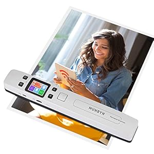 MUNBYN Portable Scanner, Photo Scanner for Documents Pictures Texts in 1050DPI, Flat Scanning, Included 16GB SD Card…