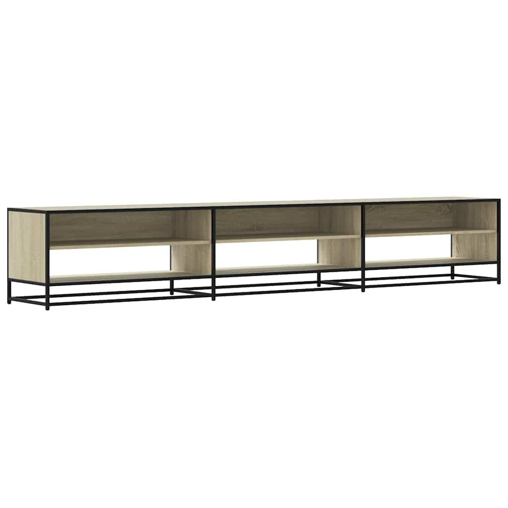 270 cm TV-Ständer für Fernseher bis zu 100 Zoll, breiter TV-Schrank, Media-Entertainment-Center mit 2 Regalen, moderner TV-Einheit, Konsolentisch für Wohnzimmer, Schlafzimmer (Braun)
