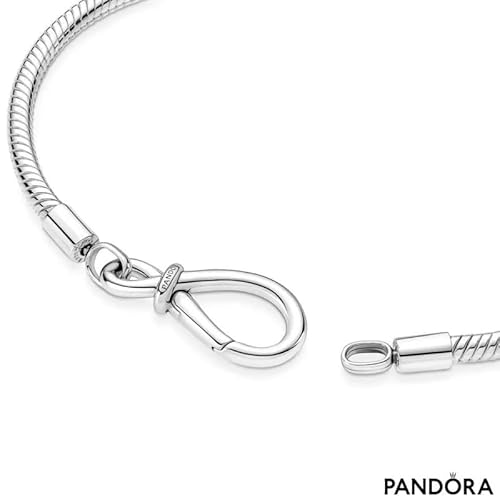 Pandora Moments Infinity Knot Snake Chain Bracelet, 590792C00-16 #TOP3