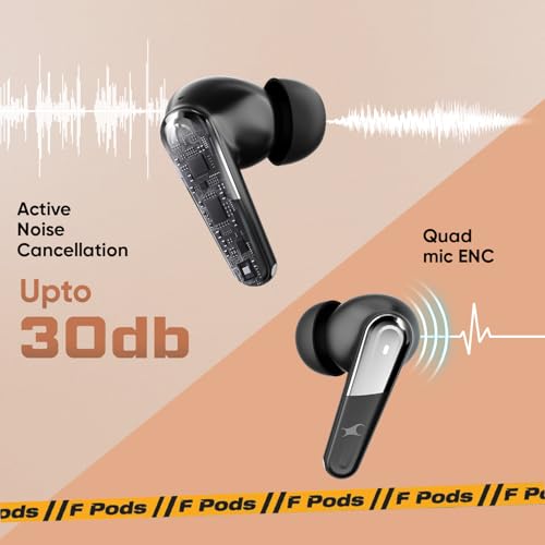 Image of Fastrack Fpods FZ500 Pro |BT V5.4 |ANC Up to 30db|50 Hrs Play Time |Quad mic ENC | Low Latency Gaming Mode - 40ms|10mm Bass Drivers|3C NitroFast Charge -200 Mins in 10 Mins |IPX4 Rating
