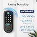 Solity No-Hub Smart Digital Door Lock, 5 in 1 Keyless Entry, Fingerprint, Wi-Fi, Remote Control, Touchscreen Keypad,Auto Lock, IP54 Waterproof (Matt Black, Biometric, GT10BK_MB)